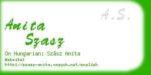 anita szasz business card