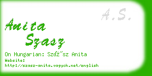 anita szasz business card